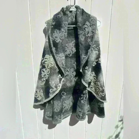 Soft Autum floral wool knit coat one SZ - Picture 5 of 7